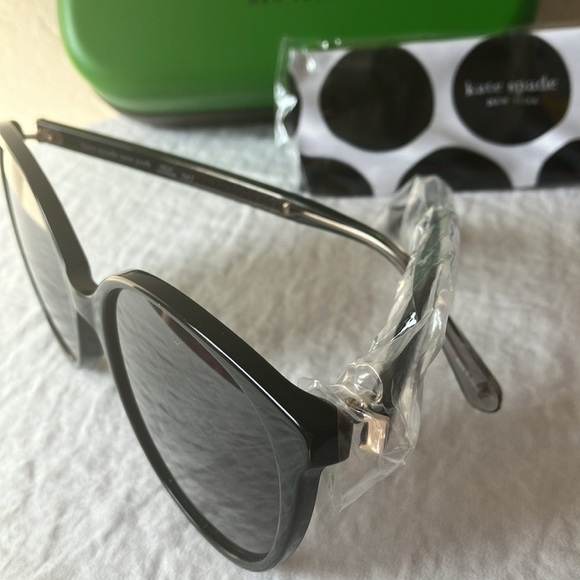 Kate Spade: Black Kimberlyns Singlasses- Gray Gradient main image 11